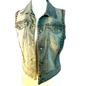 V. Cristina Studded Denim Vest